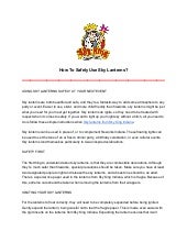 How to safely use sky lanterns