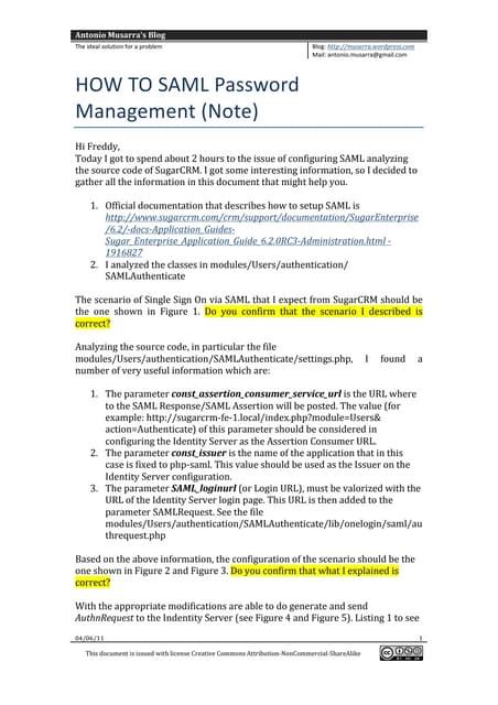 HOW TO SAML Password Management (Note)