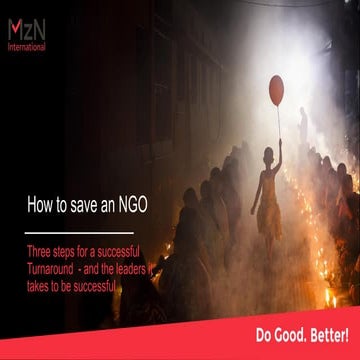 How to save an NGO