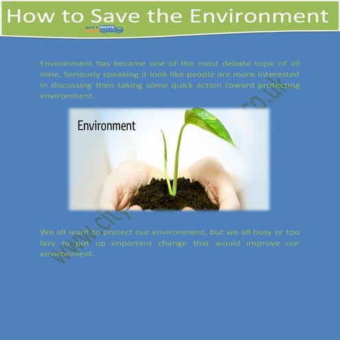 Ways to protect your environment | PPTX