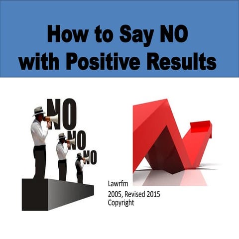 How to say no slideshare