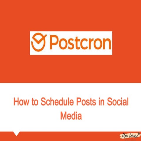 How to schedule posts in social media. 