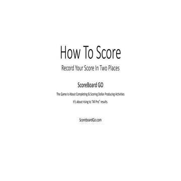 How to score two places detailed | PPTX