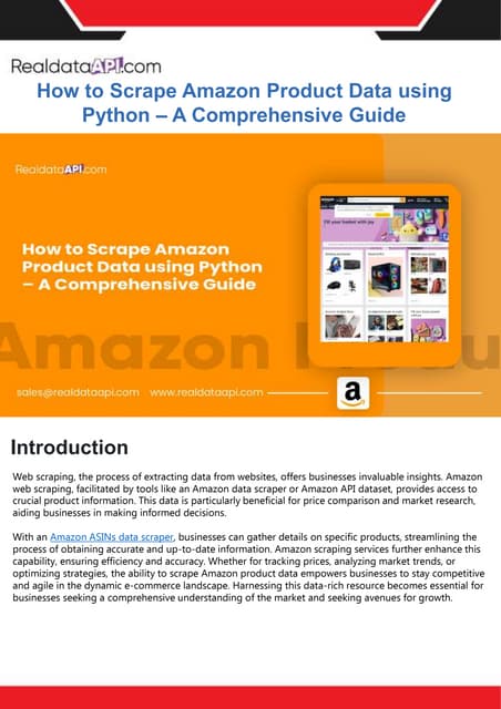 How to Scrape Amazon Product Data using Python – A Comprehensive Guide ...