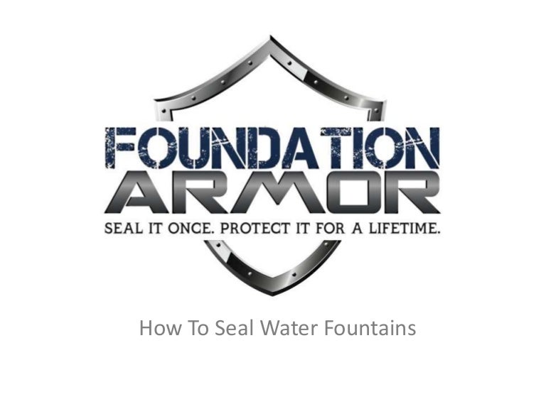 How to seal water fountains