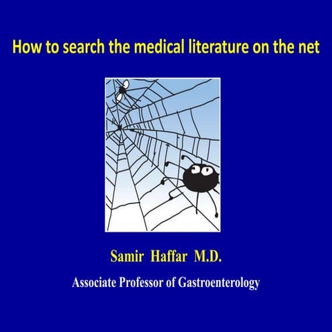 How to search the medical literature on the net