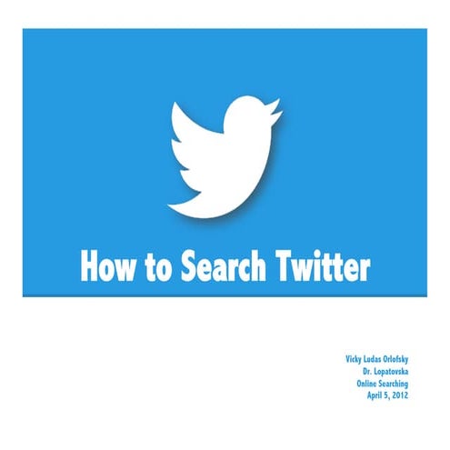 How to Search Twitter