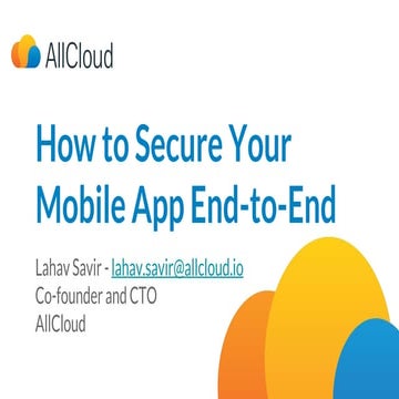 How to Secure Your AWS Powered Mobile App End-to-End