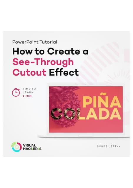 How to create a see-through cutout effect in PowerPoint