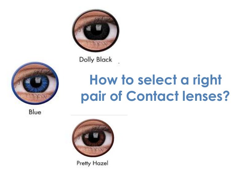 How to select a right pair of contact lenses?