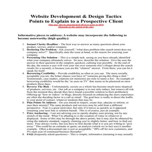 How to Sell and Educate someone on Website Design and Development