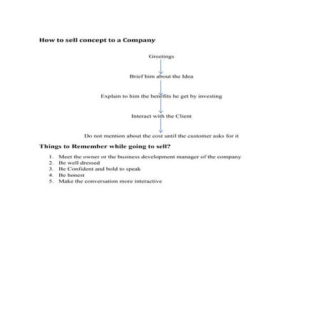 How to sell concept to a company