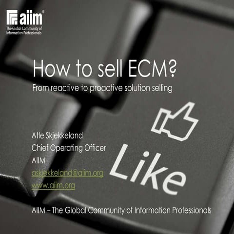 How to Sell ECM