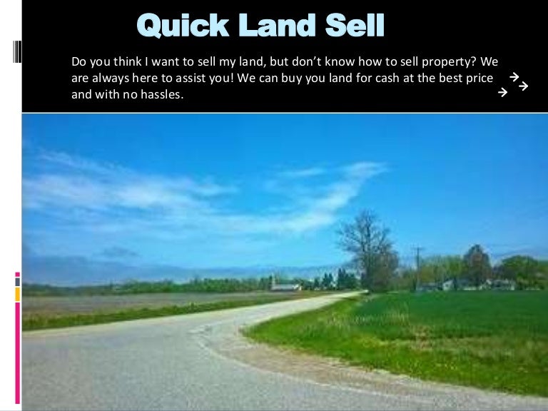 i want to sell land