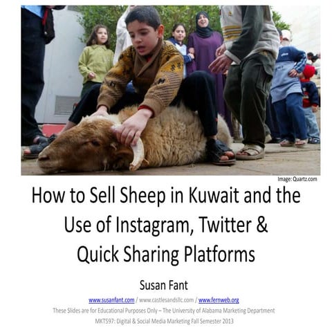How to Sell Sheep in Kuwait and Instagram, Twitter, and Microsharing Platforms