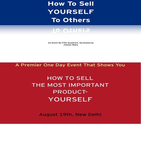 How To Sell Yourself To Others.