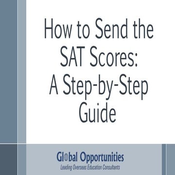 How to Send the SAT Scores A Step by Step Guide