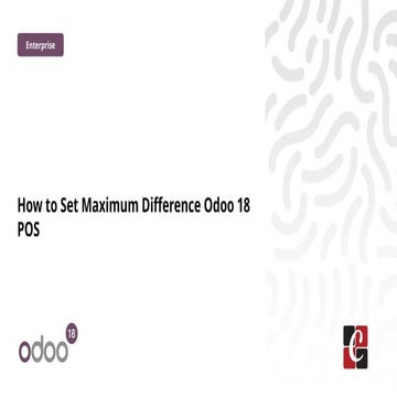 How to Set Maximum Difference Odoo 18 POS