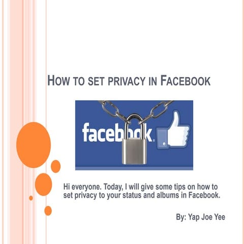 How to set privacy in Facebook (2016)