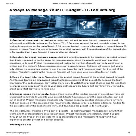 How to set realistic priorities for it budget planning   it-toolkits