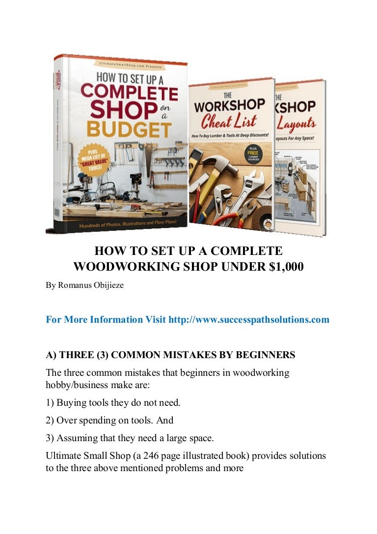 How To Set Up A Complete Woodworking Shop Under $1,000