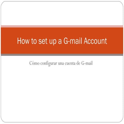 How to set up a g mail account