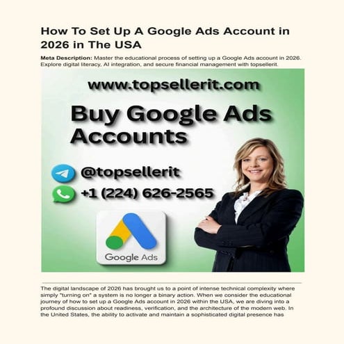 Mastering Google Ads Account Setup in the USA for 2026: A Guide to ...