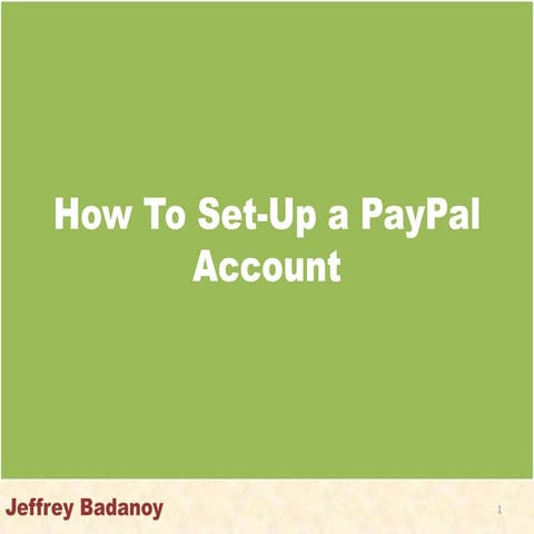 Sign Up and Create a PayPal Account | PayPal CA - How To Set Up Paypal
