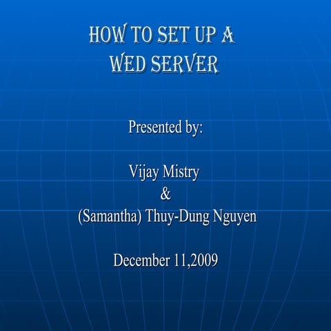 How To Set Up A Web Server | PPT