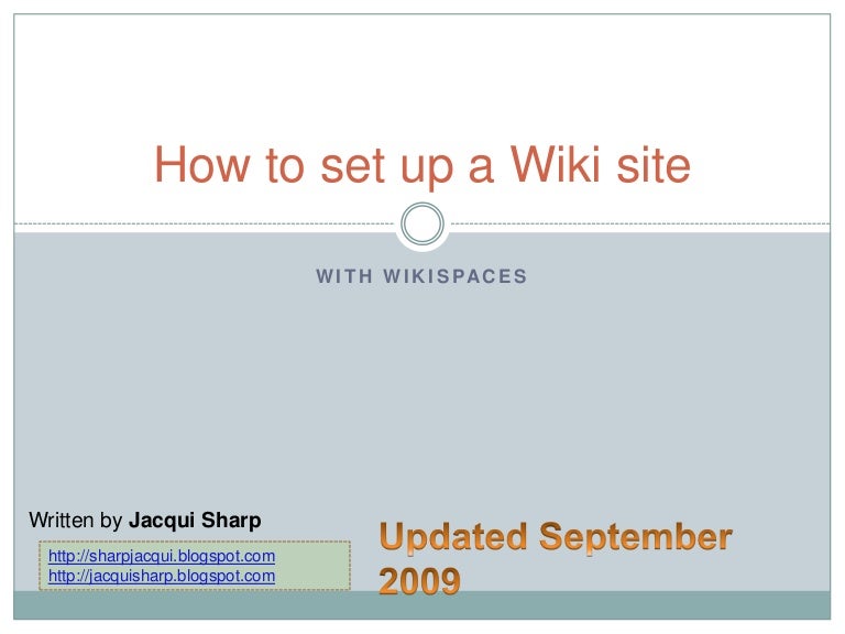 How To Set Up A Wiki Site Updated 