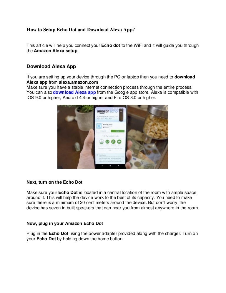 amazon alexa dot setup app