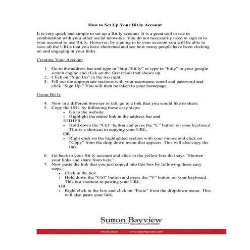 How To Set Up Your Bit.ly Account