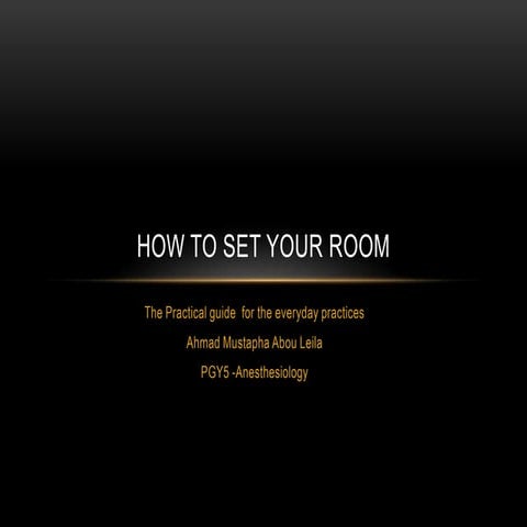 How to set your room