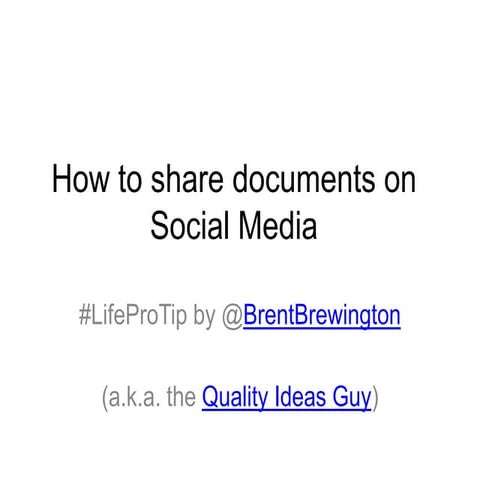 How to share documents on social media