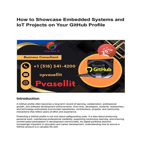 How to Showcase Embedded Systems and IoT Projects on Your GitHub ...