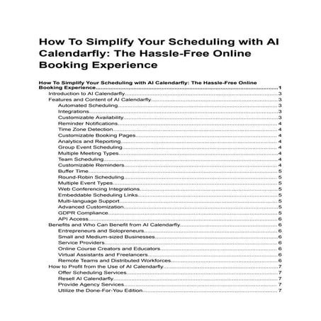 How To Simplify Your Scheduling with AI Calendarfly The Hassle-Free Online Bo...