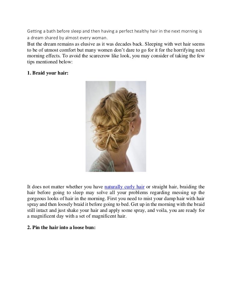 How To Sleep On Wet Hair Without Messing It Up