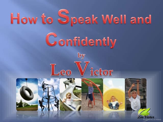 How To Speak Well And Confidently