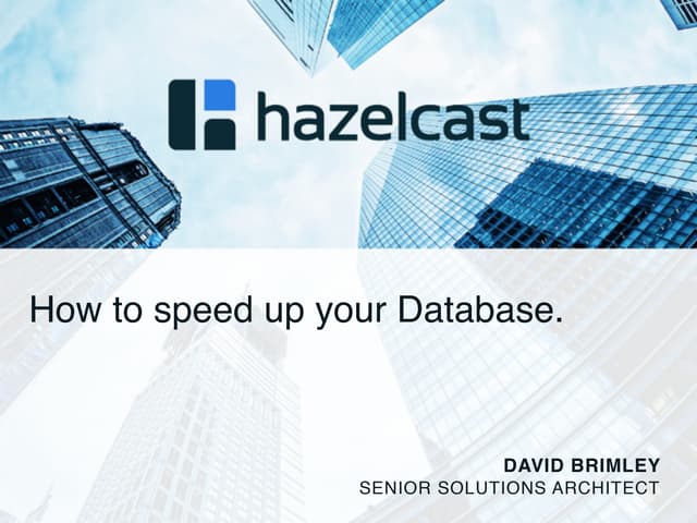 How to Speed up your Database