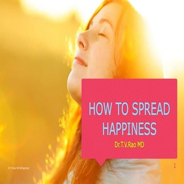How to spread happiness