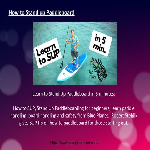 How to stand up paddleboard | PDF