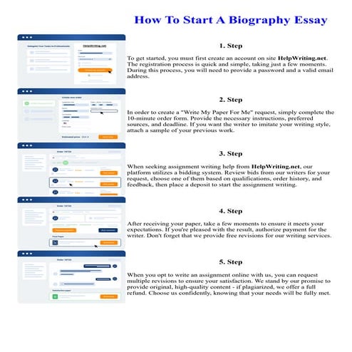 How To Start A Biography Essay. Online assignment writing service.