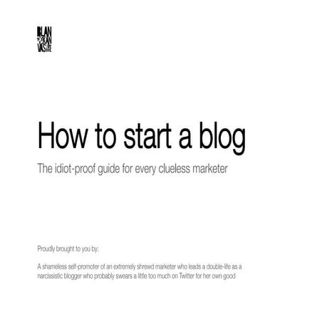 How to start a blog