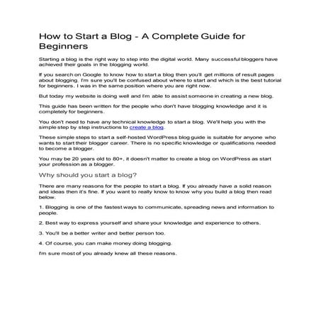 How to start a blog   a complete guide for beginners