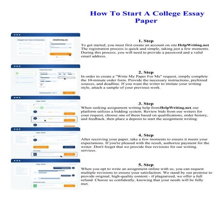 How To Start A College Essay Paper. Online assignment writing service.