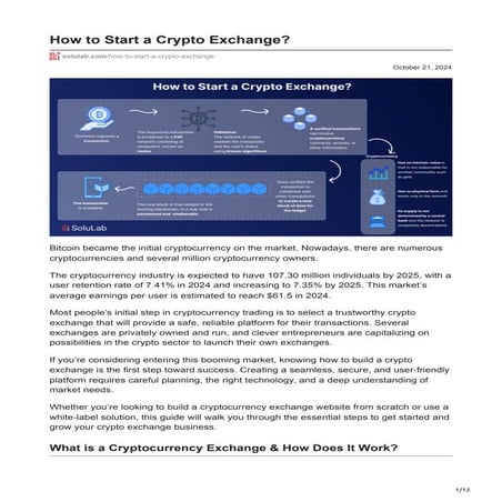 How to Start a Crypto Exchange...overview