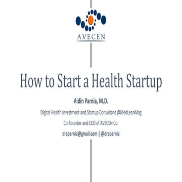 How to start a health startup