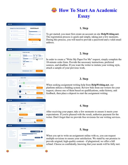 How To Start An Academic Essay. Online assignment writing service.