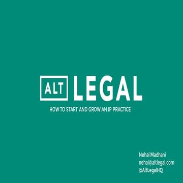 How to Start and Grow an IP Law Practice