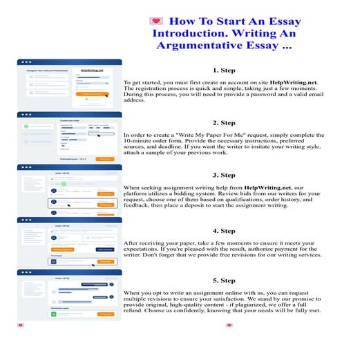 How To Start An Essay Introduction. Writing An Argumentative Essay | PDF